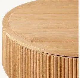 Table basse ronde Colmars en bois massif, vue 2 sur 2