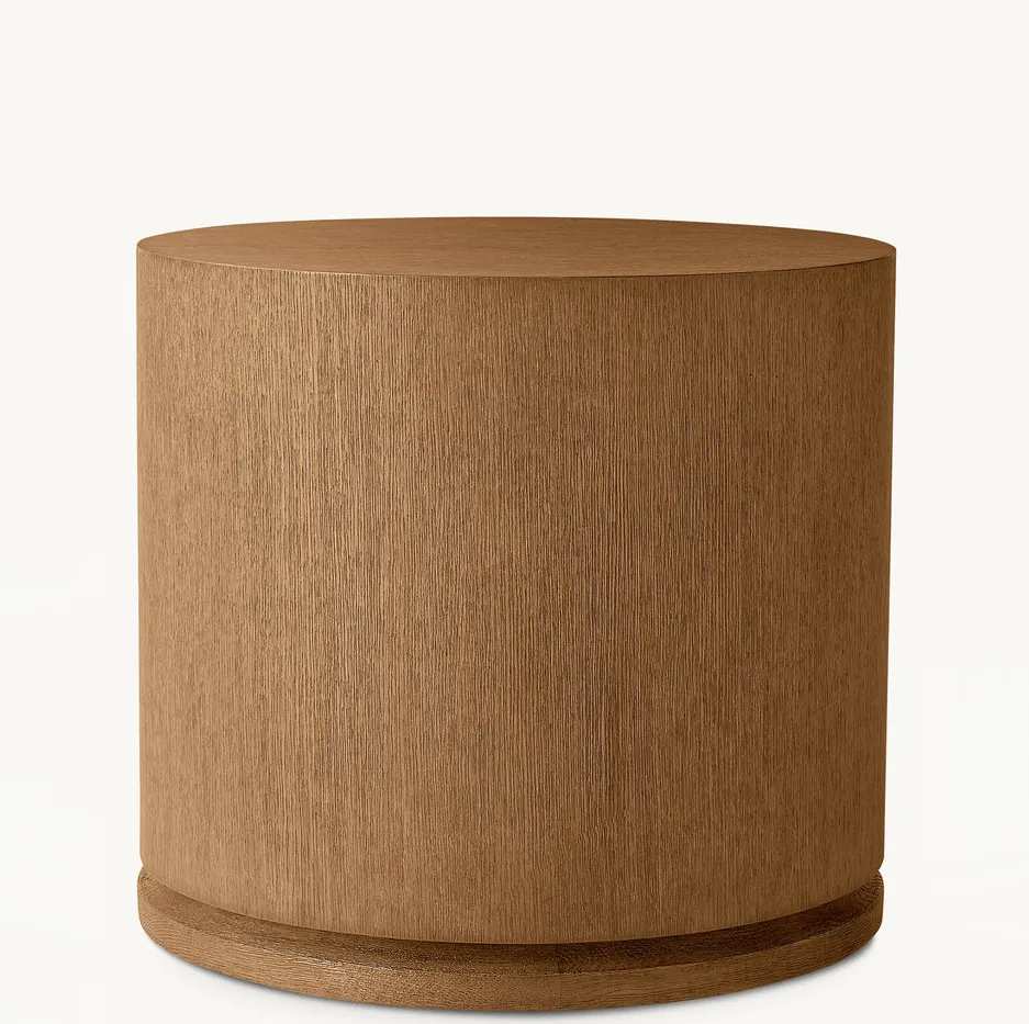 Table basse ronde Cuisery en chêne blanc, vue 3 sur 5