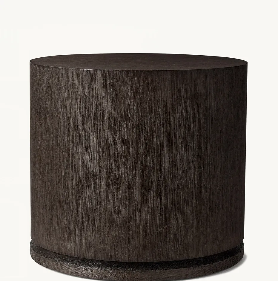 Table basse ronde Cuisery en chêne blanc, vue 5 sur 5