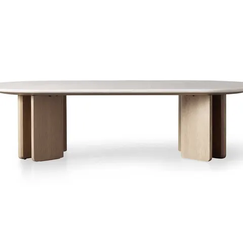 Table basse ronde Domme en marbre — tables basses et d'appoint
