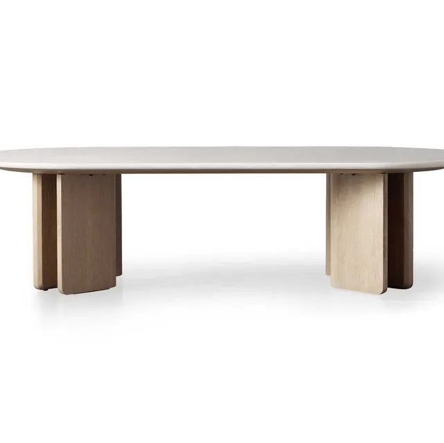 Table basse ronde Domme en marbre — tables basses et d'appoint