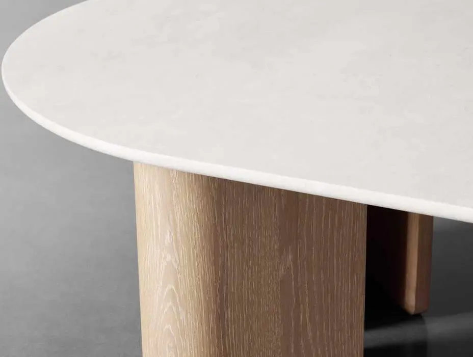 Table basse ronde Domme en marbre, vue 2 sur 5