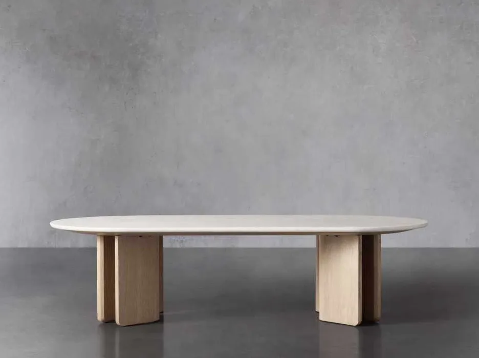 Table basse ronde Domme en marbre, vue 3 sur 5