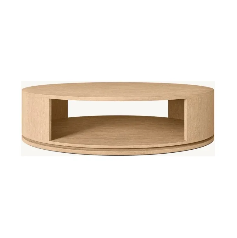 Table basse ronde Lorgues en chêne, collection tables basses et d'appoint ELWOOD HOME