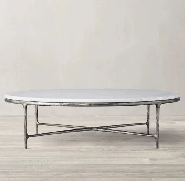 Table basse ronde Massat en marbre — tables basses et d'appoint