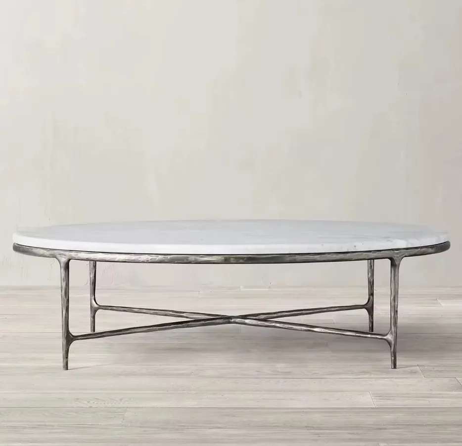 Table basse ronde Massat en marbre, vue 6 sur 6