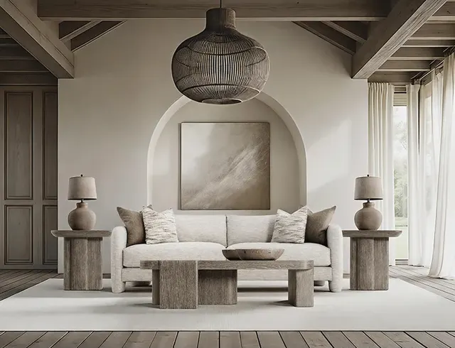 Table basse ronde Noyers — tables basses et d'appoint