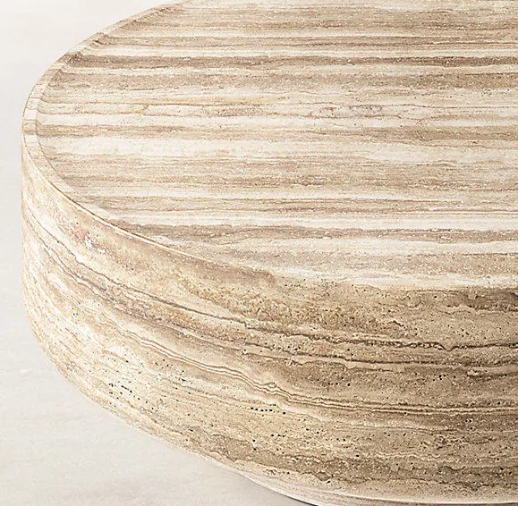 Table basse ronde Salins en marbre, vue 3 sur 4