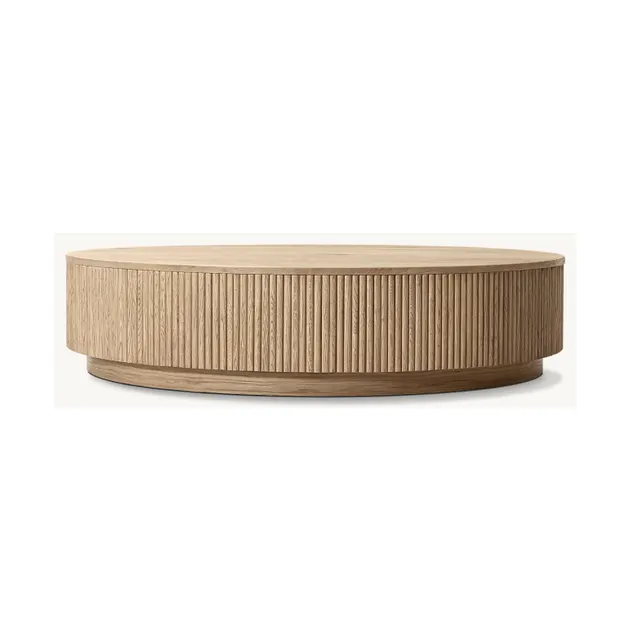Table basse ronde Saorge en chêne — tables basses et d'appoint