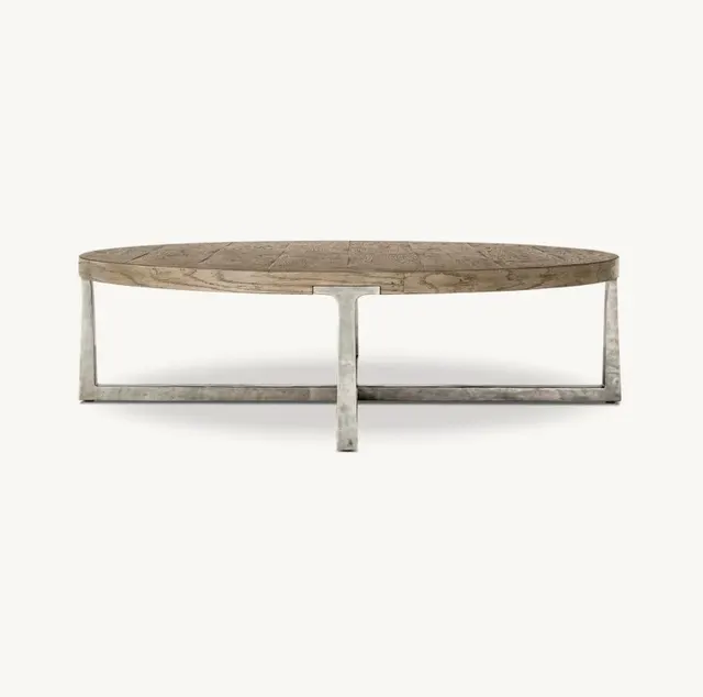 Table basse ronde Sarlat en chêne — tables basses et d'appoint