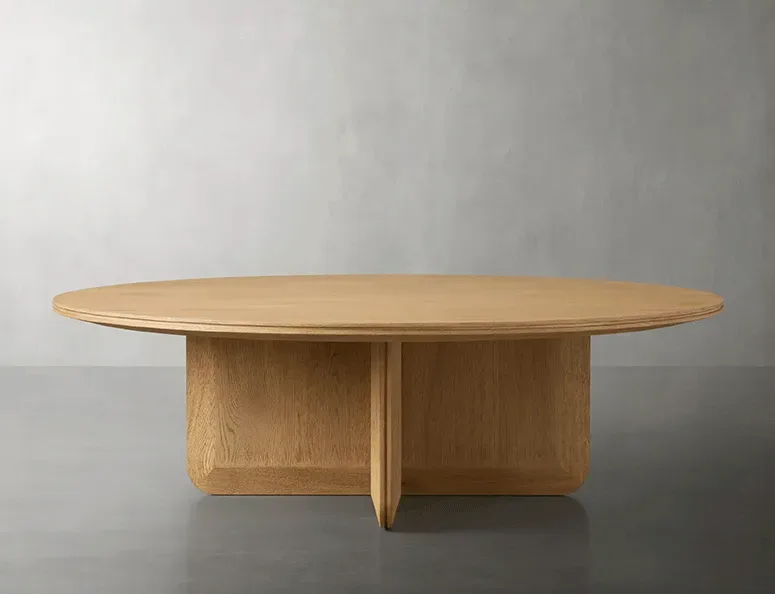 Table basse ronde Sommières en teck, collection tables basses et d'appoint ELWOOD HOME