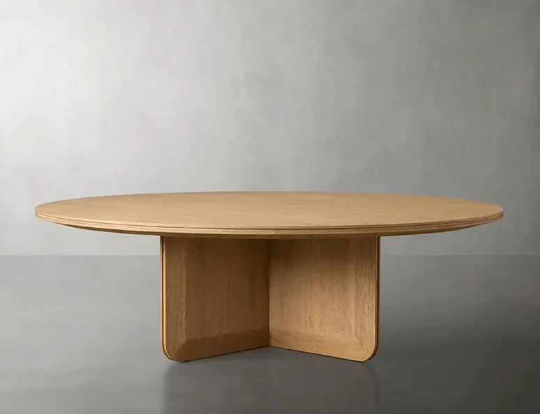 Table basse ronde Sommières en teck, vue 2 sur 5