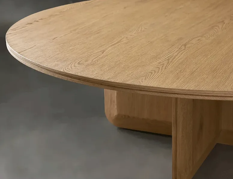Table basse ronde Sommières en teck, vue 4 sur 5