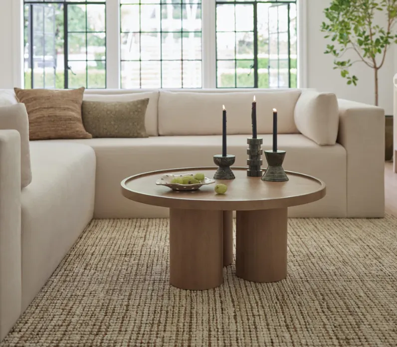 Table basse ronde Tournus rustique, vue 3 sur 6