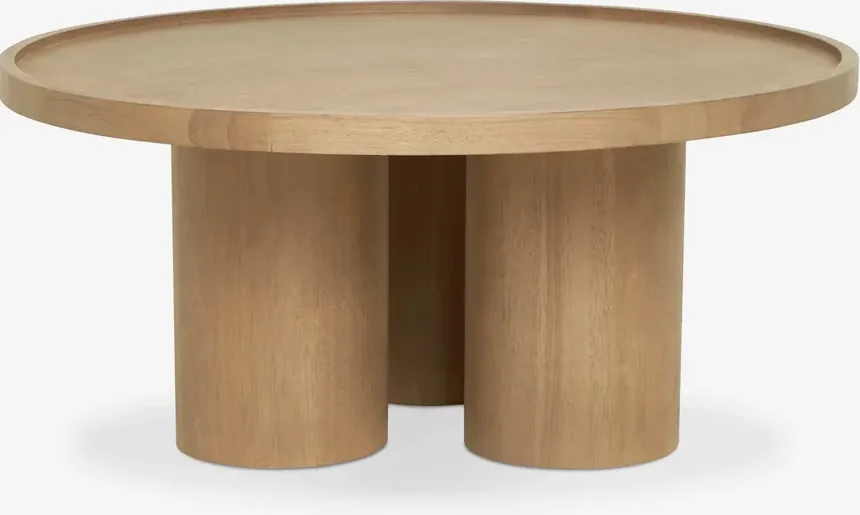 Table basse ronde Tournus rustique, vue 5 sur 6