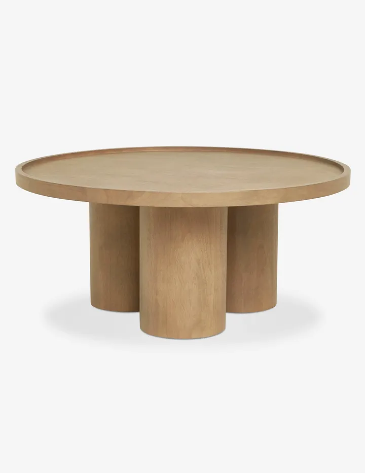 Table basse ronde Tournus rustique, vue 6 sur 6