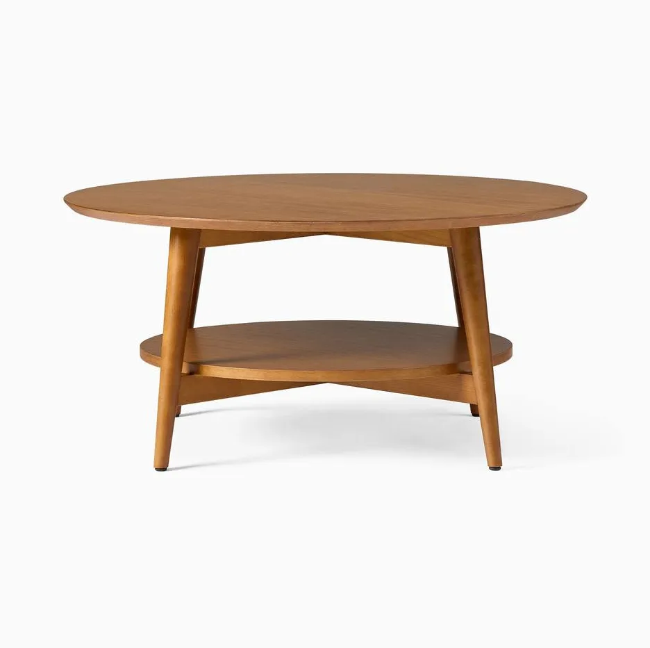 Table basse ronde Vézelay en bois massif, vue 4 sur 5