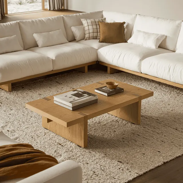 Table basse Roscoff en bois massif — tables basses et d'appoint