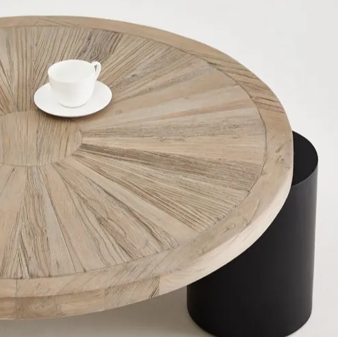 Table basse Salernes en orme, vue 2 sur 4