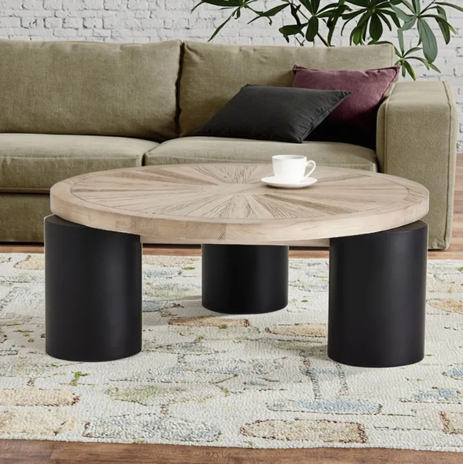 Table basse Salernes en orme, vue 3 sur 4