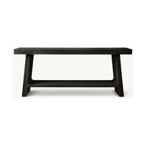 Table basse Sauveterre en bois massif noir — tables basses et d'appoint