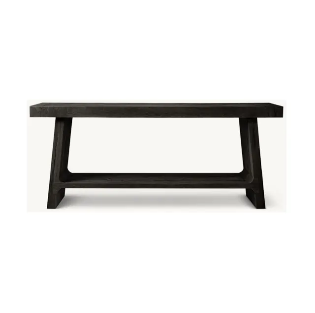 Table basse Sauveterre en bois massif noir — tables basses et d'appoint
