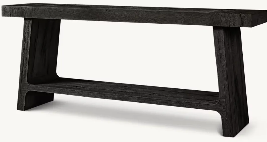 Table basse Sauveterre en bois massif noir, vue 6 sur 6