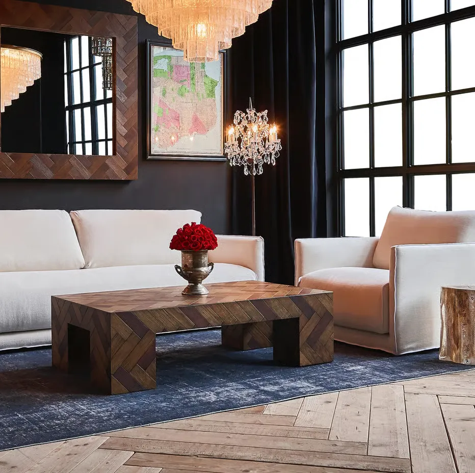 Table basse Seix en bois massif, vue 2 sur 5