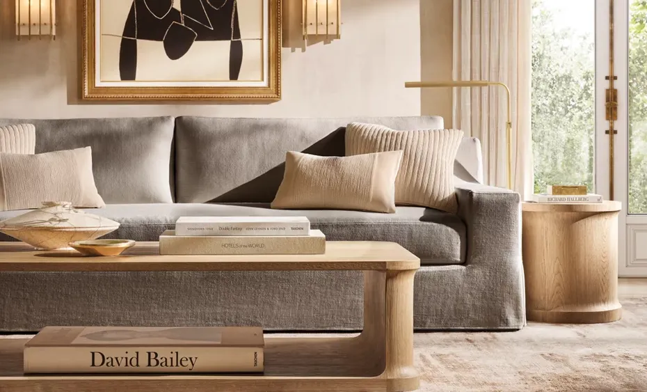 Table basse Sospel en bois massif, vue 4 sur 5
