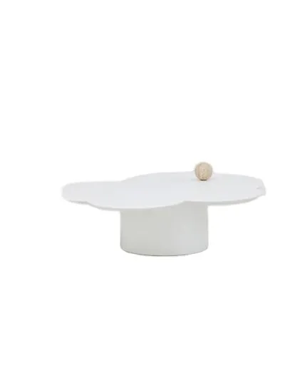 Table basse Souillac en marbre blanc, vue 2 sur 4