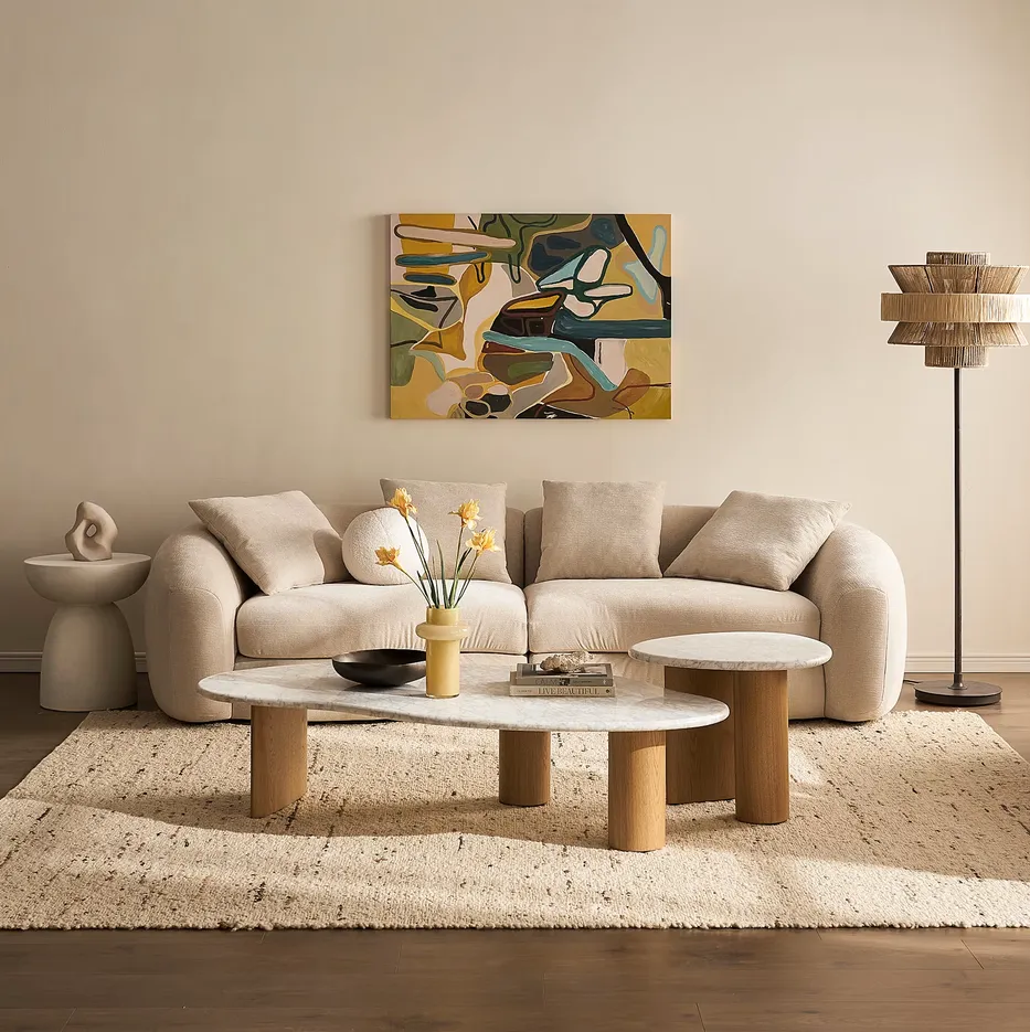 Table basse Talloires en marbre, vue 2 sur 5