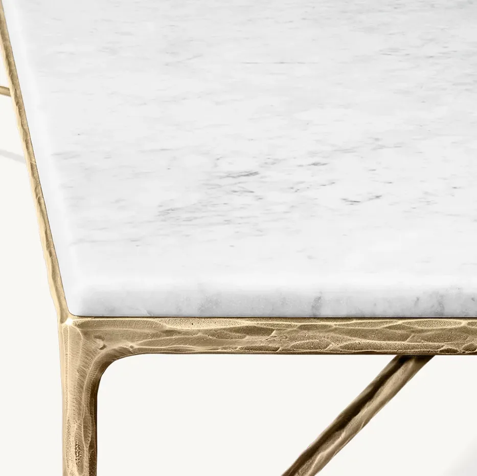 Table basse Tende en marbre blanc, collection tables basses et d'appoint ELWOOD HOME