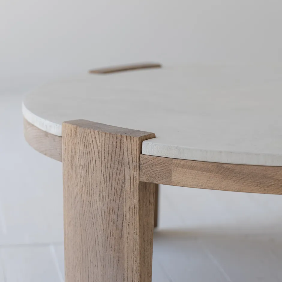 Table basse Tournus en chêne, vue 4 sur 6