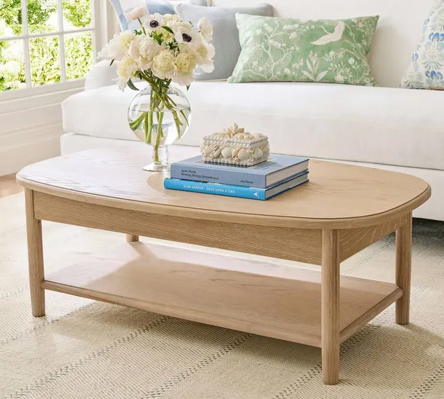 Table basse Valensole en placage de chêne — tables basses et d'appoint