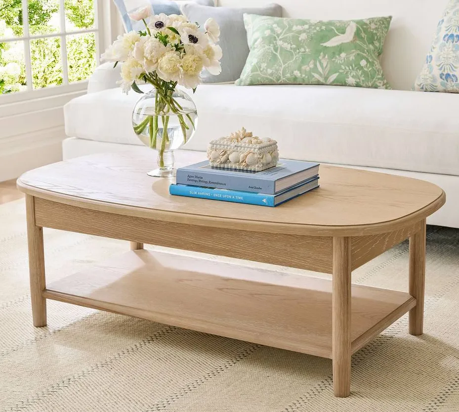 Table basse Valensole en placage de chêne, collection tables basses et d'appoint ELWOOD HOME