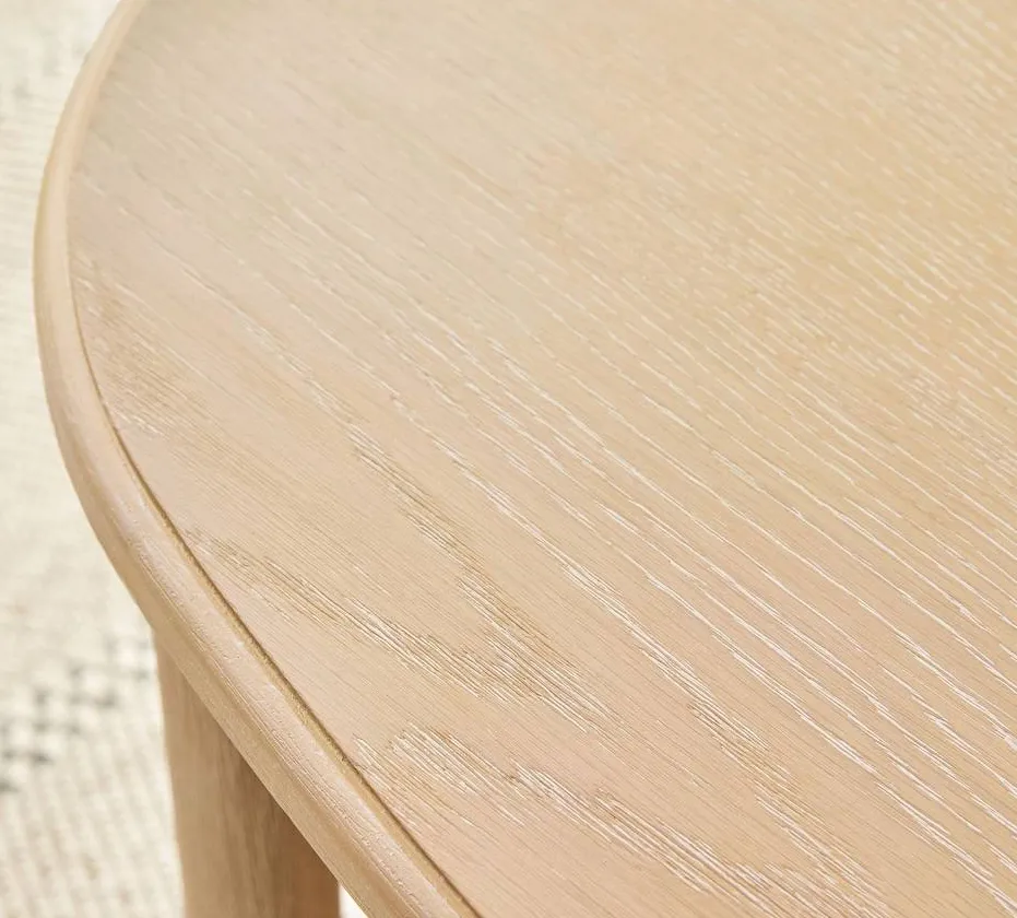 Table basse Valensole en placage de chêne, vue 2 sur 4