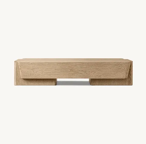 Table basse Vogüé en placage de chêne — tables basses et d'appoint