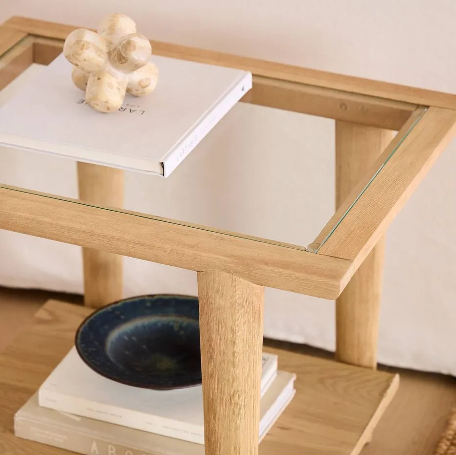 Table d'appoint Ainhoa en bois massif, vue 6 sur 6
