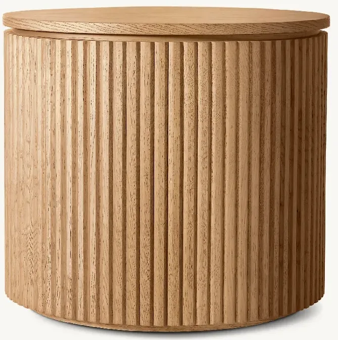 Table d'appoint Autoire en chêne, vue 3 sur 4