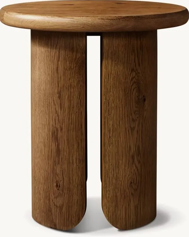 Table d'appoint Cluny en chêne, vue 2 sur 6