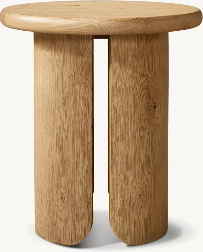 Table d'appoint Cluny en chêne, vue 3 sur 6