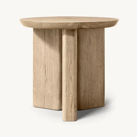 Table d'appoint Luchon en placage de chêne — tables basses et d'appoint