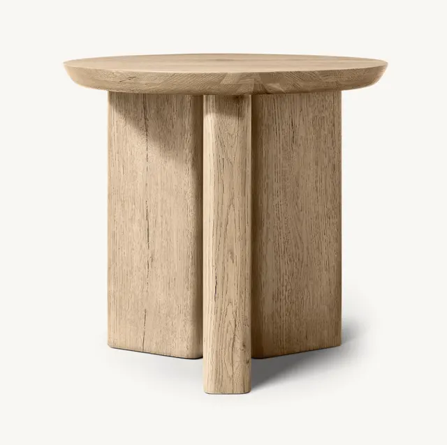 Table d'appoint Luchon en placage de chêne — tables basses et d'appoint