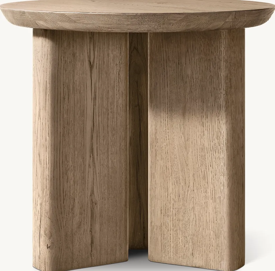 Table d'appoint Luchon en placage de chêne, vue 3 sur 6