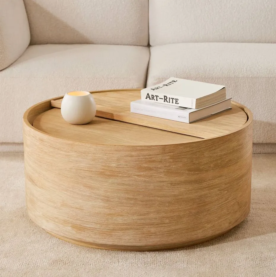 Table d'appoint Orthez en travertin, vue 3 sur 6