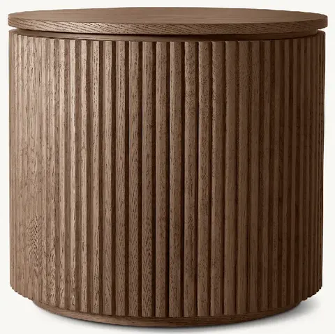 Table d'appoint Roquefort en chêne brun — tables basses et d'appoint