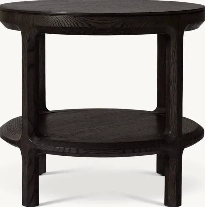 Table d'appoint Trémolat en placage de chêne, vue 2 sur 4