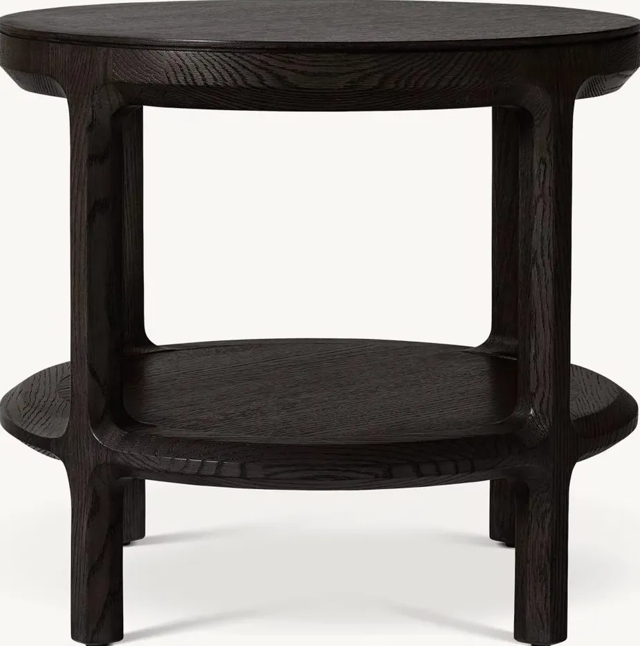 Table d'appoint Trémolat en placage de chêne, vue 3 sur 4