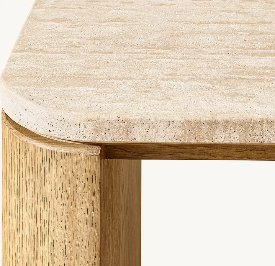 Table d'appoint Veules en chêne, vue 2 sur 5