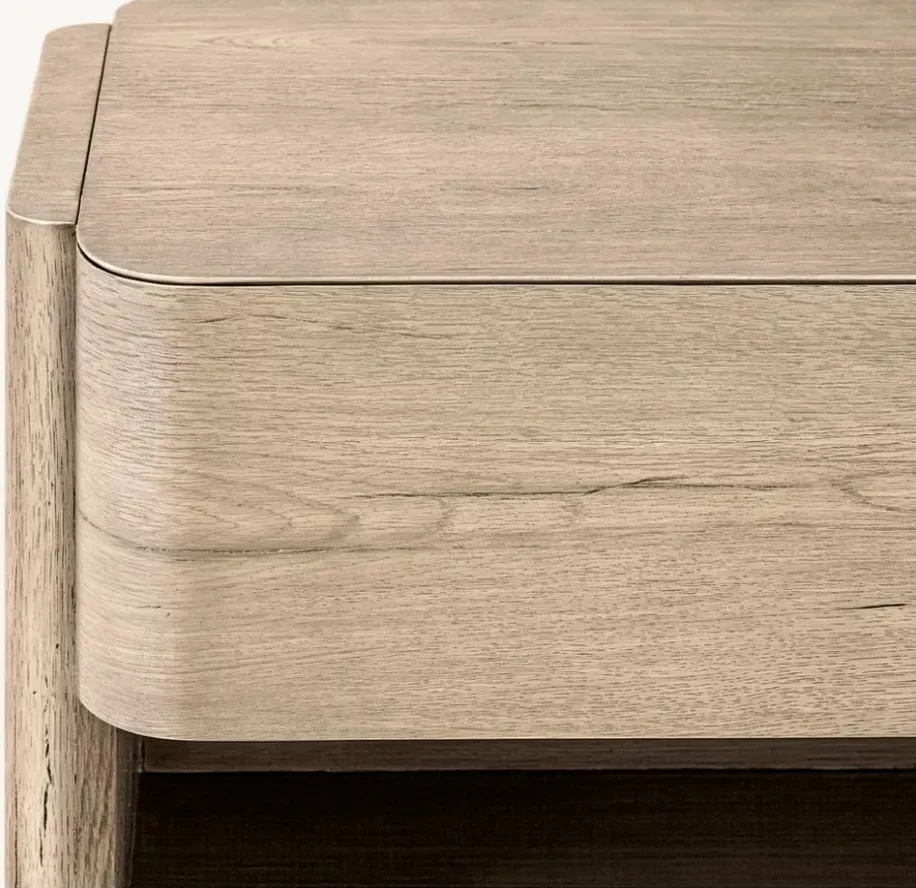 Table de chevet Agde en bois massif, vue 2 sur 6
